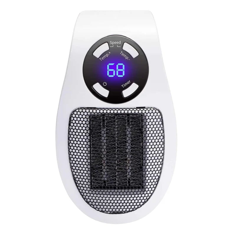 500W Ceramic Electric Mini Fan Heat Portable Plug Heat Low Energy Efficiency UK