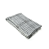 White Classic Houndstooth Print Scarf with Frayed Edges - Soft and Lightweight, Versatile Style, Easy to Care
