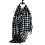 Classic Plaid Pattern Women Tassel Scarf - Soft, Comfortable, and Versatile Accessory with Tassel Details - Easy to Care, Perfect for Any Occasion