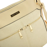 Sally Young Premium Handbag With Symmetrical Zipper Design, High Quality Material, Twin Handle