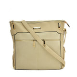 Sally Young Premium Handbag With Symmetrical Zipper Design, High Quality Material, Twin Handle
