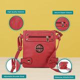 Stylish Messenger Bag with Zip Front Detail and Multiple Pockets - Available in Various Colors
