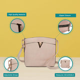 PU Crossbody Bag with Zip Closure for Everyday Use