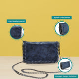 Bright Leather Bag with Chain Handle, High-Quality Material, Spacious and Versatile, Sleek and Modern Design