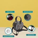 Chic Snakeskin Pattern Small Tote Bag with Zipper Closure and Multiple Colors - Perfect for Everyday Use