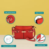 Stylish Handbag Set with Buckle Design for Women - Compact Size, Multiple Colors, and Adjustable Strap