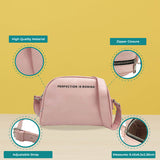 Solid Color Simple Cross-Body Bag, Made From High Quality PU, Pink