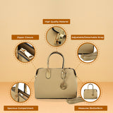 Apricot & Black Simple Tote Bag with Sequins Design - Elegant and Practical Women's Handbag