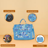 Large Capacity Handbag With Watercolor And Buckle Flap Design