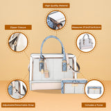 Women's New Fashion Snake Print Color Handbag With Matched Purse