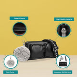 Stylish Crossbody Bag with Detachable Strap and Coin Purse