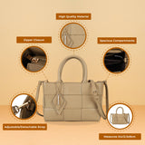 Stylish and Spacious PU Handbag with Two Large Compartments and Adjustable Strap - Available in Multiple Colors
