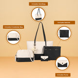 Stylish PU Handbag Set - Includes Cross Body Bag, Satchel, and Purse - Multiple Colors Available - Perfect for Any Occasion