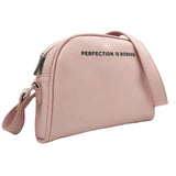 Solid Color Simple Cross-Body Bag, Made From High Quality PU, Pink