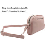 Solid Color Simple Cross-Body Bag, Made From High Quality PU, Pink