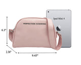Solid Color Simple Cross-Body Bag, Made From High Quality PU, Pink