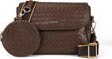 Crossbody Bags for Women, Multipocket Messenger Bag with Coin Purse, High Quality Leather