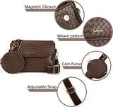 Crossbody Bags for Women, Multipocket Messenger Bag with Coin Purse, High Quality Leather