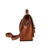 Versatile Handbag With Flap And Buckle Design, Made From High Quality PU, Suitable For Travel, Fits Ryanair, Solid Color, Brown