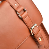 Versatile Handbag With Flap And Buckle Design, Made From High Quality PU, Suitable For Travel, Fits Ryanair, Solid Color, Brown