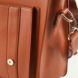 Versatile Handbag With Flap And Buckle Design, Made From High Quality PU, Suitable For Travel, Fits Ryanair, Solid Color, Brown