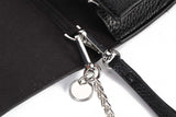 Stylish Black Crossbody Bag with Detachable Chain Handle