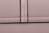 Stylish Crossbody Bag with Adjustable Strap and Dual Compartments in Pink and Grey PU Material