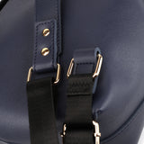Solid Color Backpack For Women With Drawstring And Flap Design, Made From High Quality Material, Versatile, Blue