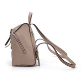 Backpack For Women, Simple & Solid Color, Stylish, Versatile & Made From High Quality PU, Apricot