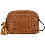 Fashionable PU Crossbody Bag with Adjustable Strap and Two compartments