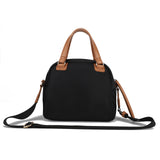 Personality Grab Bag with Two Compartments in Black/Green/Khaki/Red PU Material and Zipper Closure