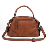 Ladies Handbag with Adjustable and Detachable Shoulder Strap, Large Compartments, Zipper Closure, and Water-Resistant PU Material
