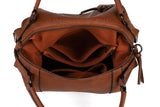 Ladies Handbag with Adjustable and Detachable Shoulder Strap, Large Compartments, Zipper Closure, and Water-Resistant PU Material