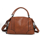 Ladies Handbag with Adjustable and Detachable Shoulder Strap, Large Compartments, Zipper Closure, and Water-Resistant PU Material