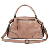 Ladies Handbag with Adjustable and Detachable Shoulder Strap, Large Compartments, Zipper Closure, and Water-Resistant PU Material