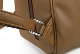 PU Leather Bag with Zipper Closure, Two Compartments, Personality Grab Design, and Adjustable/Detachable Shoulder Strap - Stylish and Functional Shoulder Bag for Work, School, and Everyday Use