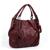 Stylish Handbag with Big Compartments and Adjustable Strap, Quality PU Leather