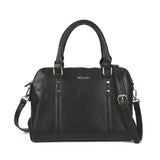 Handbag with Adjustable Strap, Multiple Compartments, Zipper Closure, Personality Grab and Detachable Shoulder Strap - Available in Black, Brown, and Grey