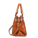 Handbag with Adjustable Strap, Multiple Compartments, Zipper Closure, Personality Grab and Detachable Shoulder Strap - Available in Black, Brown, and Grey