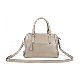 Handbag with Adjustable Strap, Multiple Compartments, Zipper Closure, Personality Grab and Detachable Shoulder Strap - Available in Black, Brown, and Grey