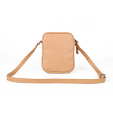 PU Leather Personality Grab Handbag with Zipper Closure and Two Compartments in Black, Khaki, and Purple