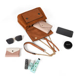 Brown Women's Cross Body Bag - Spacious and Stylish Bag with Spacious Compartments Back Pocket, Magnetic Closure & Many More Features- Perfect for Daily Use and Staying Organized On-The-Go