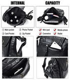 Chic Black Crossbody Bag with Zipper Closure and Turn Lock and Multiple Compartments
