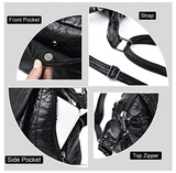 Chic Black Crossbody Bag with Zipper Closure and Turn Lock and Multiple Compartments