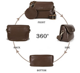 Crossbody Bags for Women, Multipocket Messenger Bag with Coin Purse, High Quality Leather