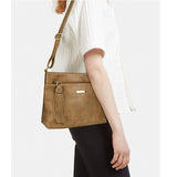 Brown Crossbody Bag - Stylish Women's Cross Body Bag with Adjustable Strap, Multiple Pockets, Tassel Pendant, and Exquisite Hardware