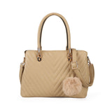 Stylish PU Handbag with Three Big Compartments in Various Colors, Stylish & Chic Look, Quality Zip & Material