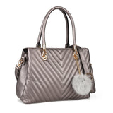 Stylish PU Handbag with Three Big Compartments in Various Colors, Stylish & Chic Look, Quality Zip & Material