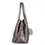 Stylish PU Handbag with Three Big Compartments in Various Colors, Stylish & Chic Look, Quality Zip & Material