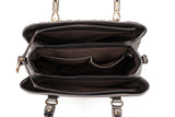 Stylish PU Handbag with Three Big Compartments in Various Colors, Stylish & Chic Look, Quality Zip & Material